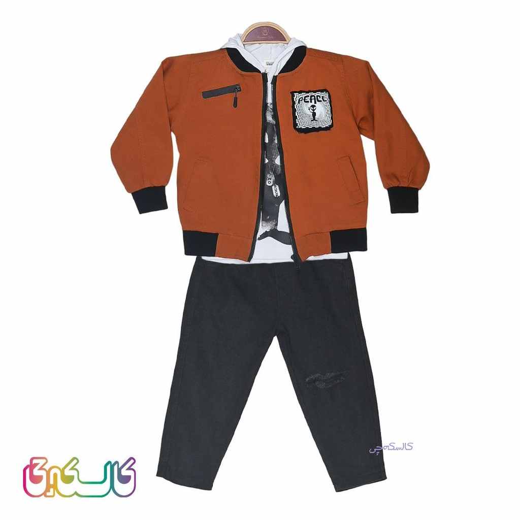 ست سه تکه پسرانه طرح فضایی