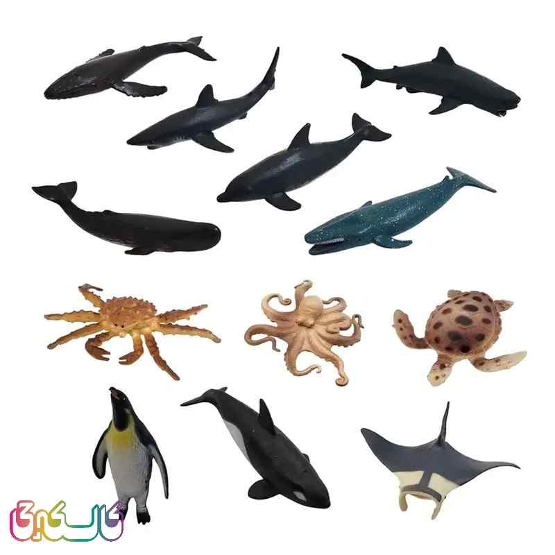 فیگور مدل حیوانات دریایی مجموعه 12 عددی