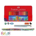 مداد آبرنگی 100 رنگ فابر کاستل مدل CLASSIC با لوازم جانبی