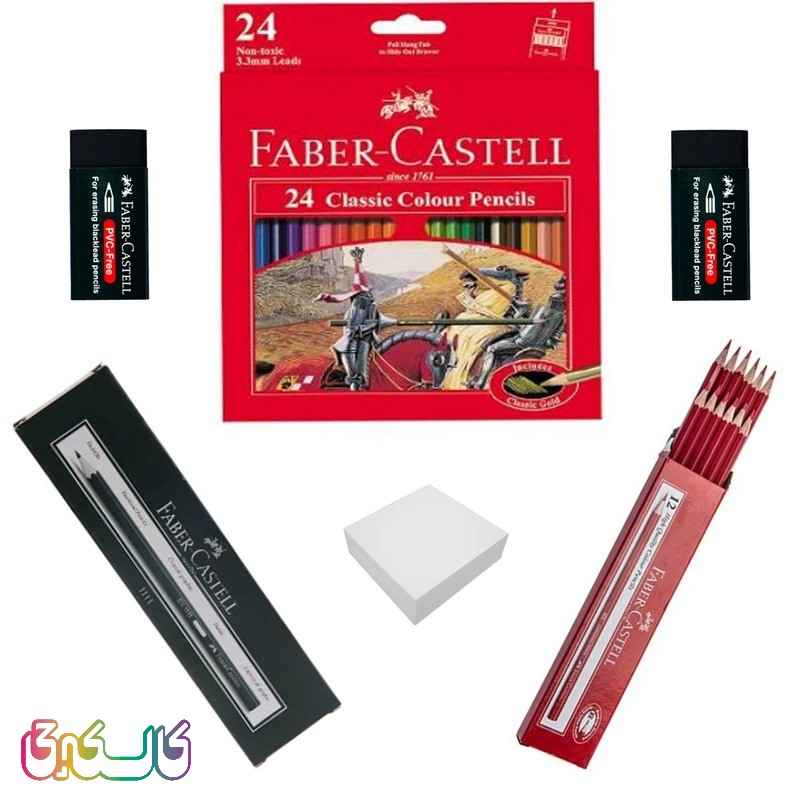 بسته 6 عددی نوشت افزار فابرکاستل مدل مهر