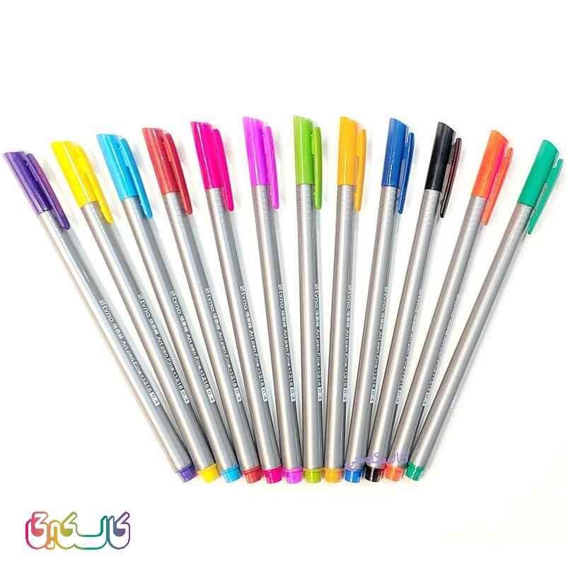 روان نویس نوک نمدی مدل استاینو مجموعه 12 عددی