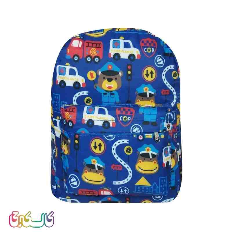 کوله پشتی بچگانه مدل ماشین پلیس راهنمایی و رانندگی