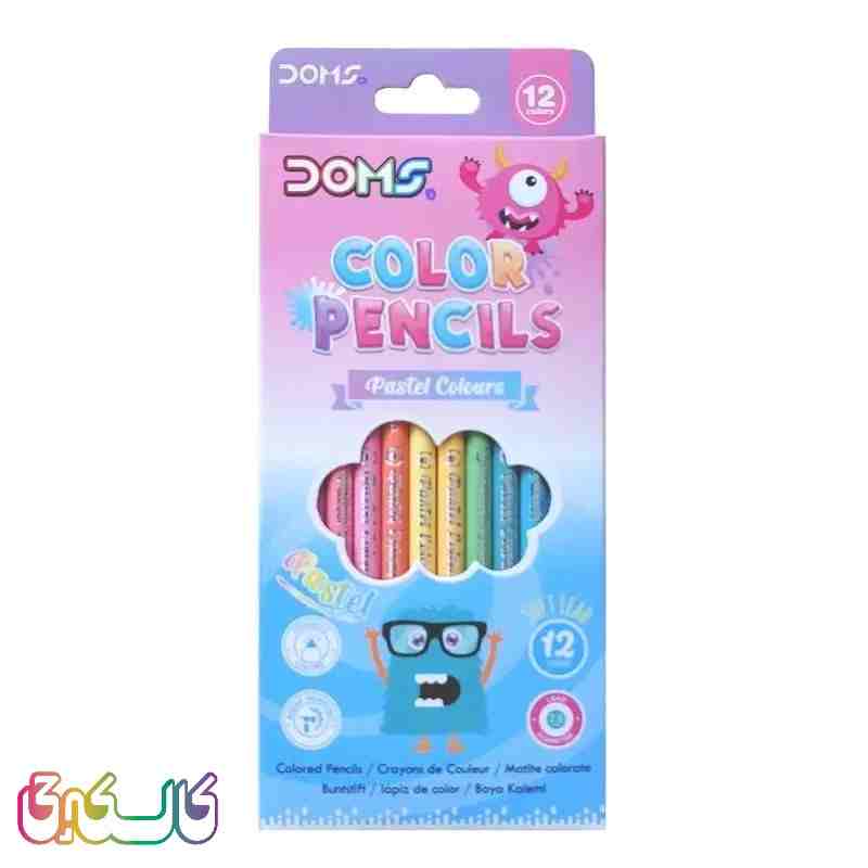 مداد رنگی 12 رنگ‌ دامس مدل پاستلی