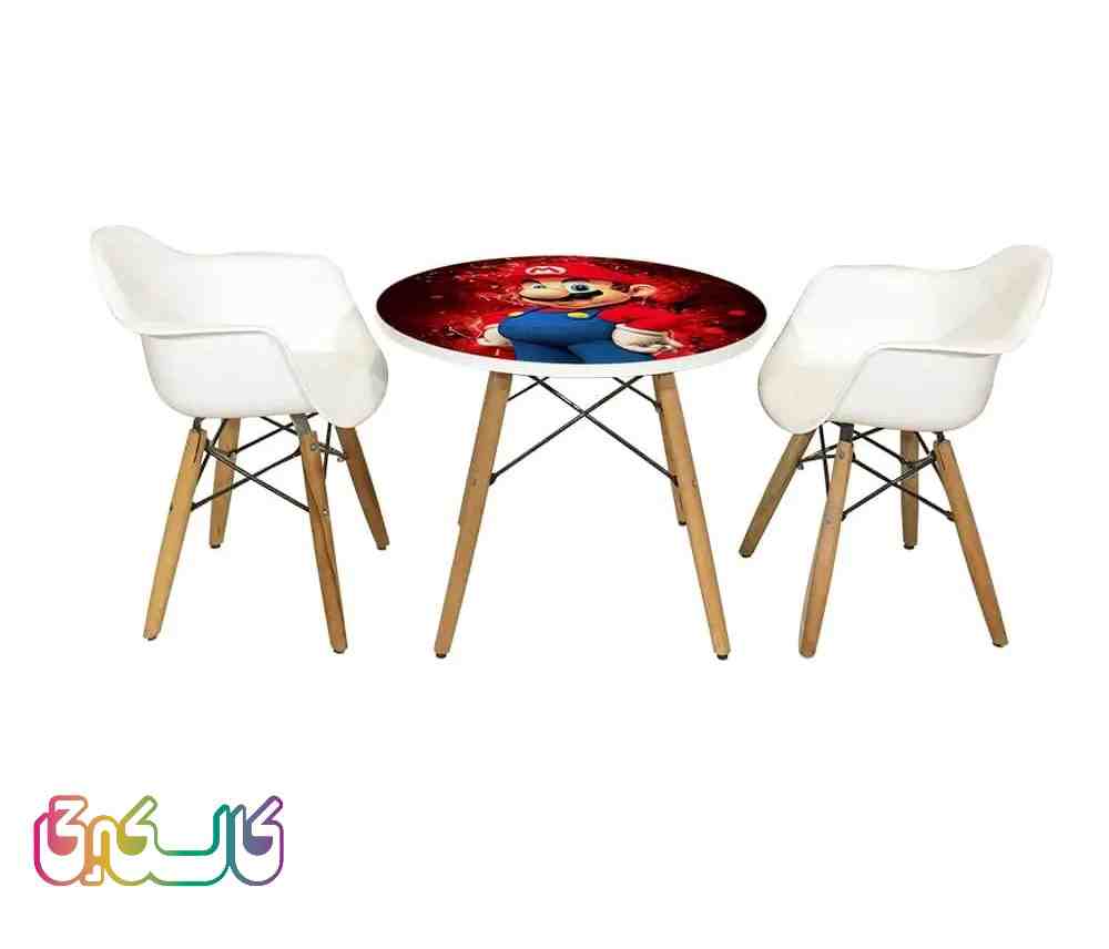 ست میز و صندلی کودک طرح سوپر ماریو