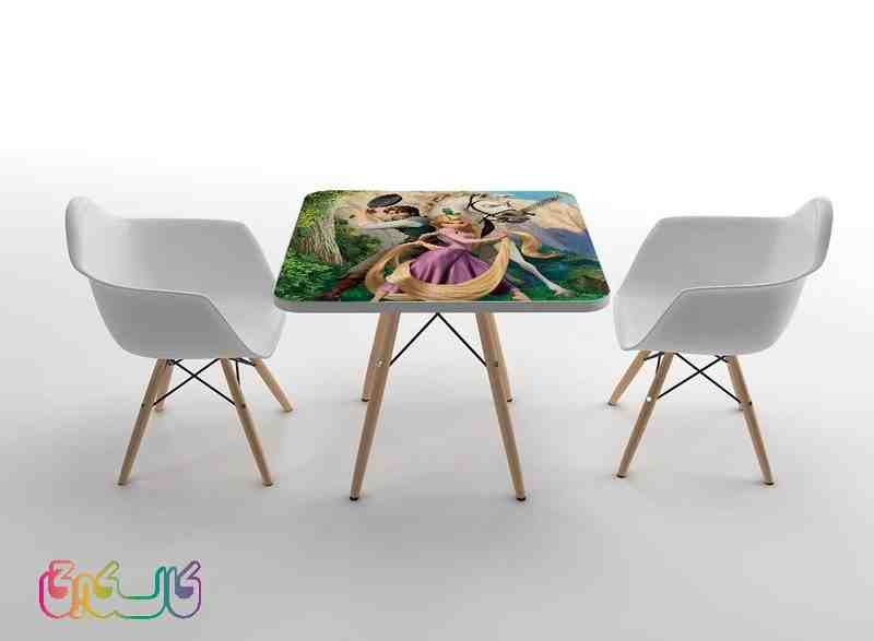 ست میز و صندلی کودک طرح گیسو کمند