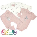 ست لباس نوزادی ۳ تیکه پنبه ای دانالو