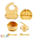 ست ظرف غذاخوری سلیکون رنگین کمان 5 تکه الیزابت