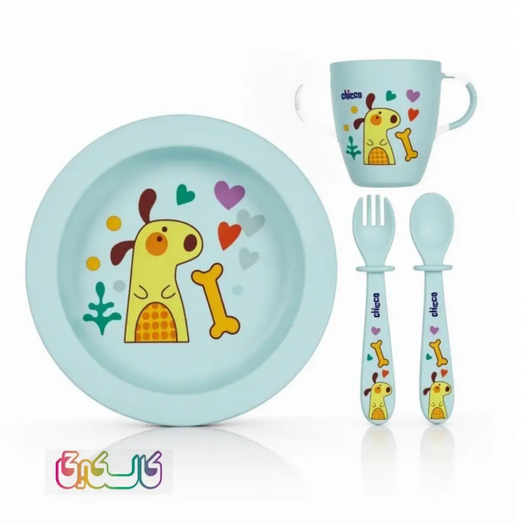 سرویس غذاخوری 5 تیکه کودک چیکو شبنم (Chicco)