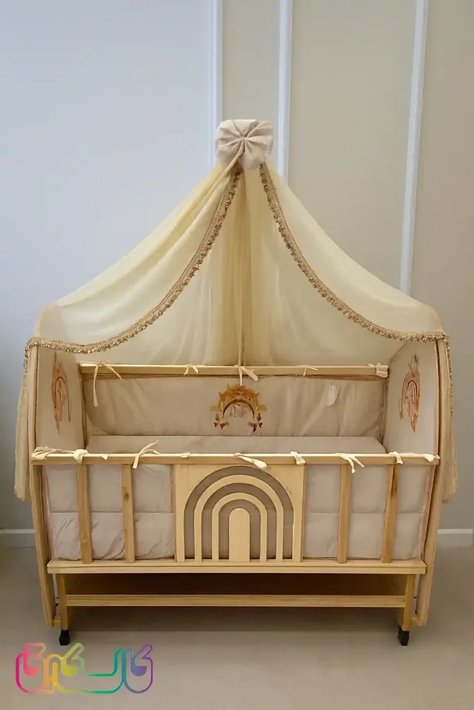 تخت و گهواره نوزاد ماتاکیدز مدل رنگین کمان