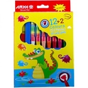 پاستل روغنی 2+12 رنگ آریا