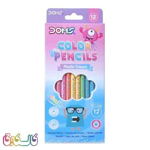 مداد رنگی 12 رنگ‌ دامس مدل پاستلی