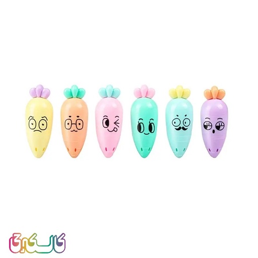 ماژیک علامت گذار طرح هویج مجموعه 6 عددی