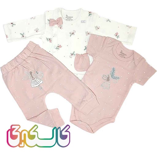 ست لباس نوزادی ۳ تیکه پنبه ای دانالو