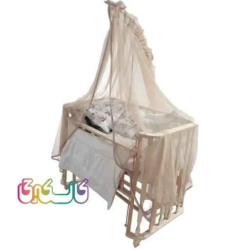 تخت چوبی کودک الیزابت