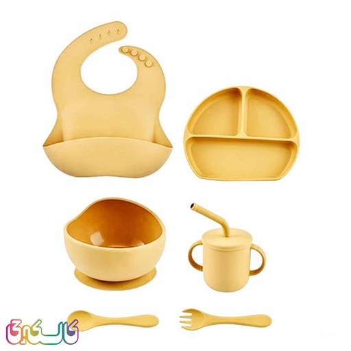 ست ظرف غذاخوری سلیکونی رنگین کمان الیزابت