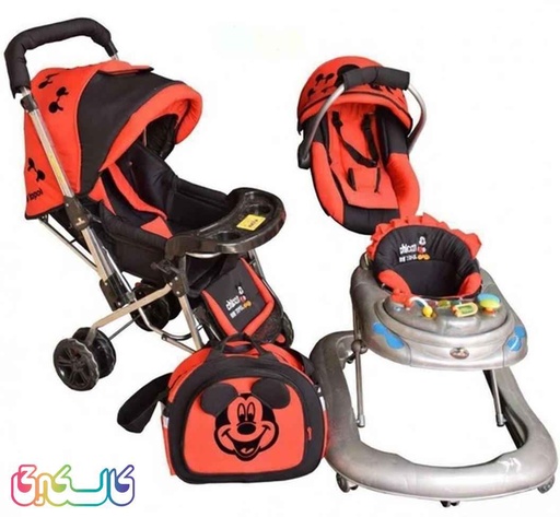 ست 4 تکه تشک کالسکه میکی موس چیکو