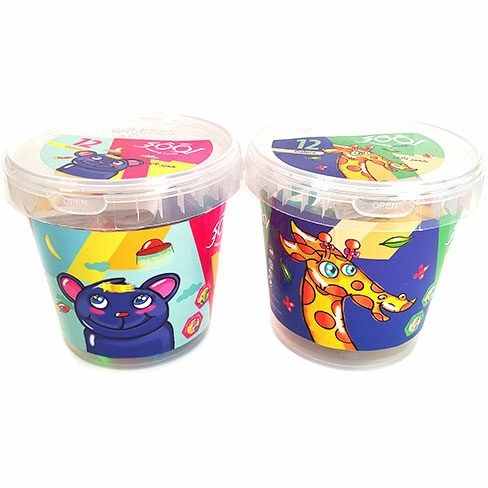 خمیر سطلی 12 رنگ لوکی