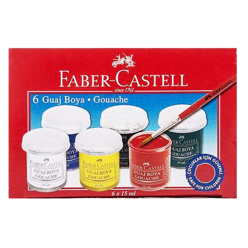 گواش 6 رنگ فابر کاستل مدل بویا
