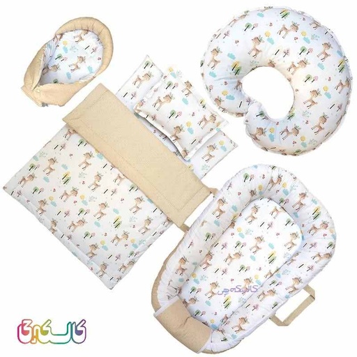 سرویس خواب نوزاد طرح آهو مجموعه 6 عددی