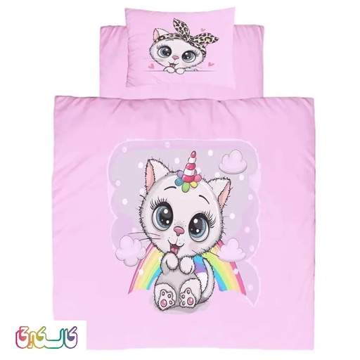 سرویس خواب نوزاد مد برتر مدل بچه گربه مجموعه 3 عددی