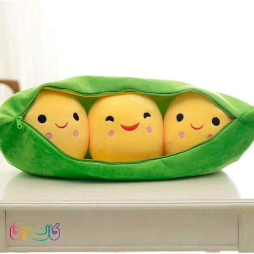 عروسک طرح نخود فرنگی طول 25 سانتی‌متر